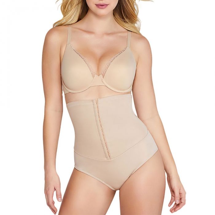 Miraclesuit Shapewear Inches Off Hi Waist Cincher Thong 2728 Nude