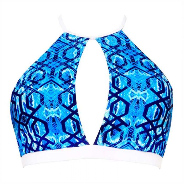 Aqua Blu Inca Keyhole Bikini Top [Multi-A6106IC] | Zodee Australia