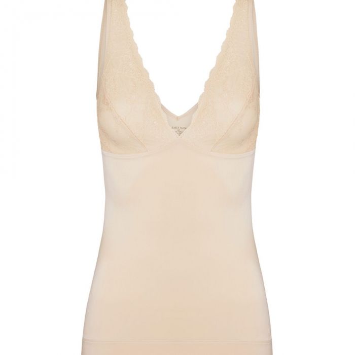 Nearly Nude Thinvisible Firming Camisole With Lace Toasted Almond